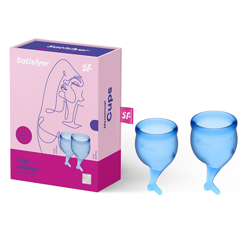 Satisfyer Feel Secure Menstrual Cups Set of 2 - Dark Blue